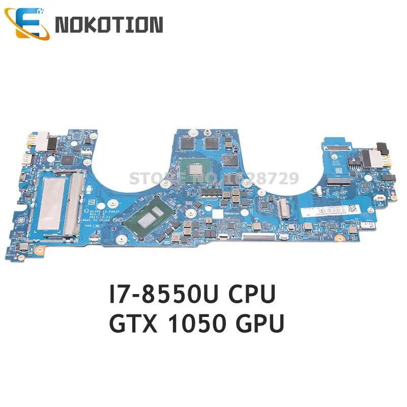 

NOKOTION For Lenovo yoga 730-15IKB 15.6 inch Laptop Motherboard DLZP5 LA-F661P 5B20Q96463 MAIN BOARD I7-8550U CPU GTX 1050 GPU