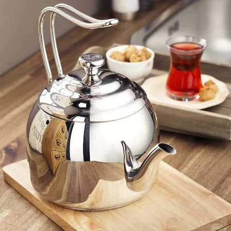 Заварочный чайник Korkmaz Droppa Midi 2.0L T Maxi 2.7lt Mega 3.5lt 18/10 из нержавеющей стали для