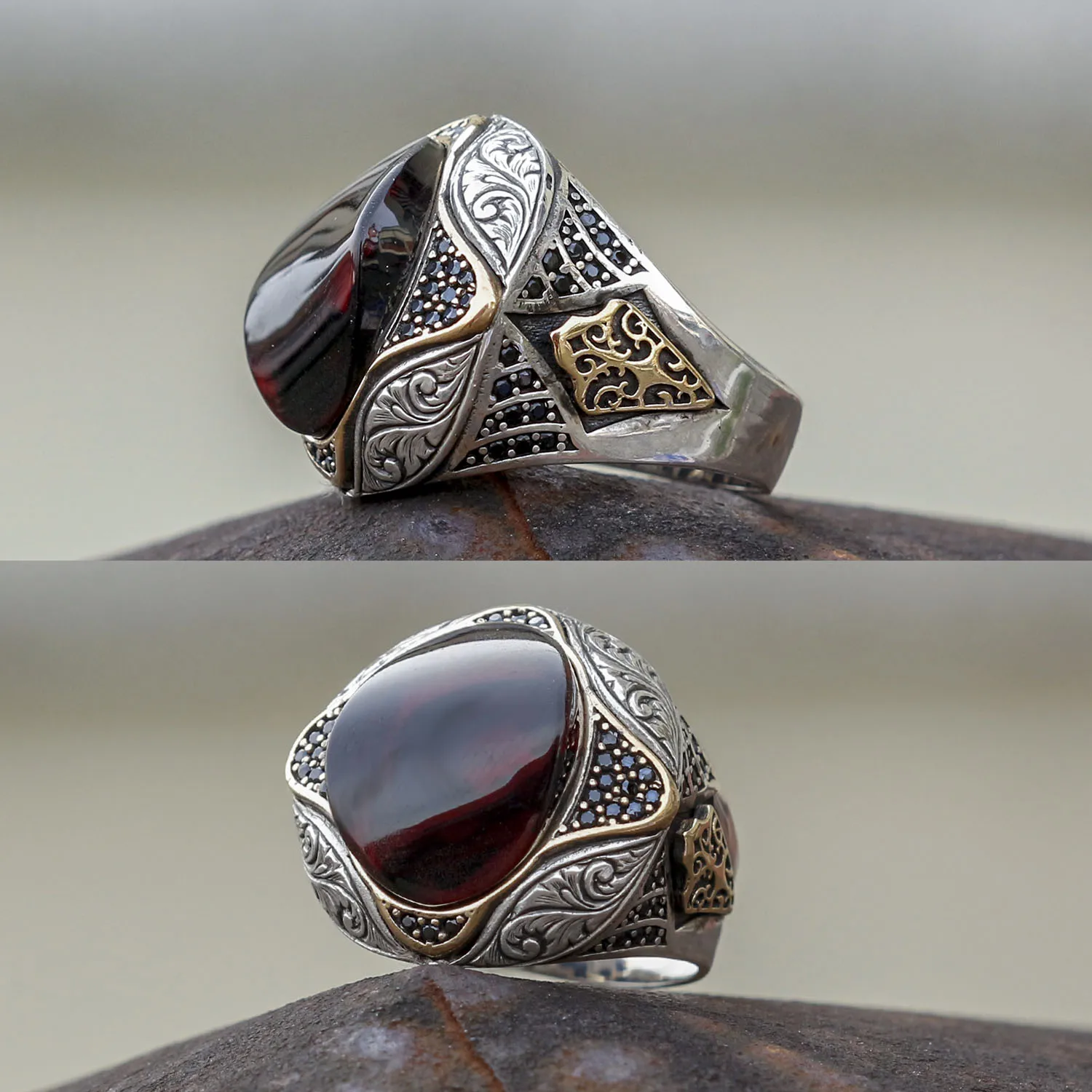 

Серия Ala/асимметричное кольцо огненного янтаря, модная Турецкая Высококачественная ручная работа Jawelery