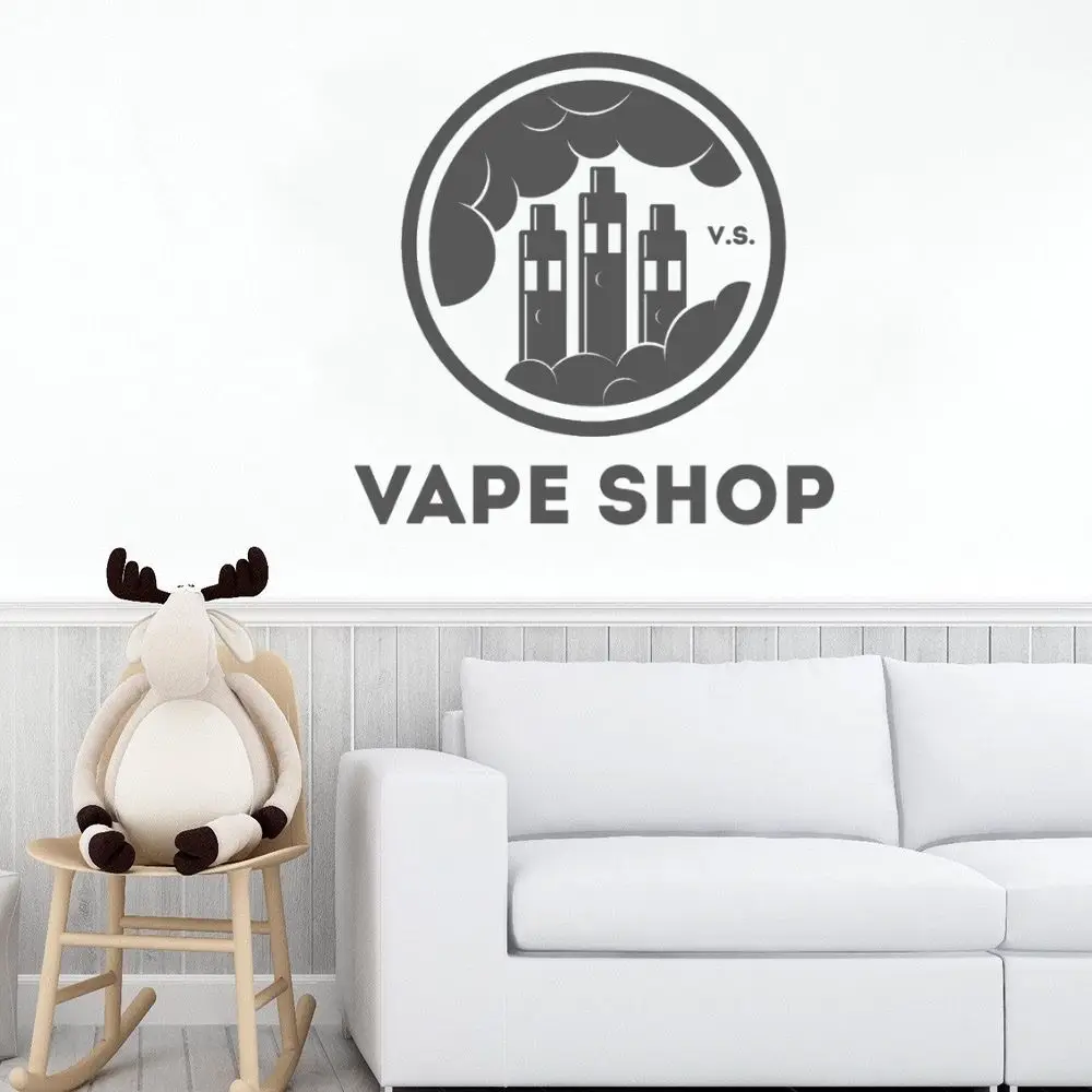 Vape Vaporized Cloud Design Shop настенная виниловая наклейка на стену для украшения магазина