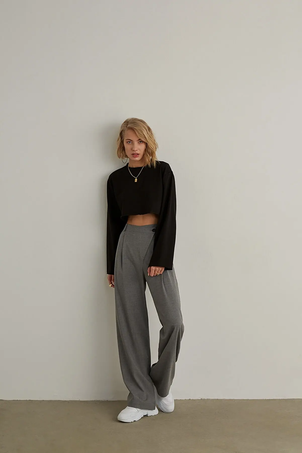 GoldFashion Black and Gray High Waist Trousers 2022 New Product Fashion Capri Clothing Stylish Design Loose Casual Cloth Cargo