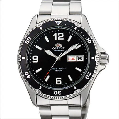 Orient Мако II FAA02001B автоматические механические мужские часы с черным циферблатом