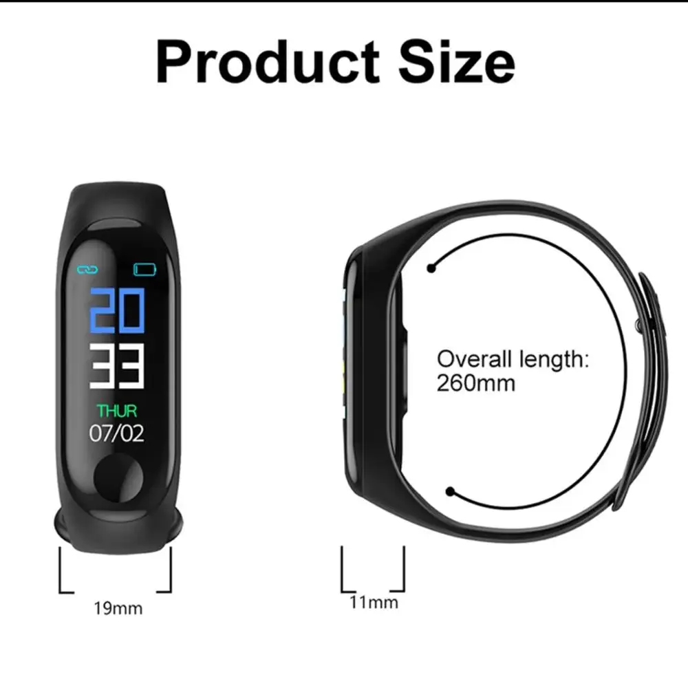 M3 умный Браслет спортивный фитнес Смарт для измерения кровяного давления сердце