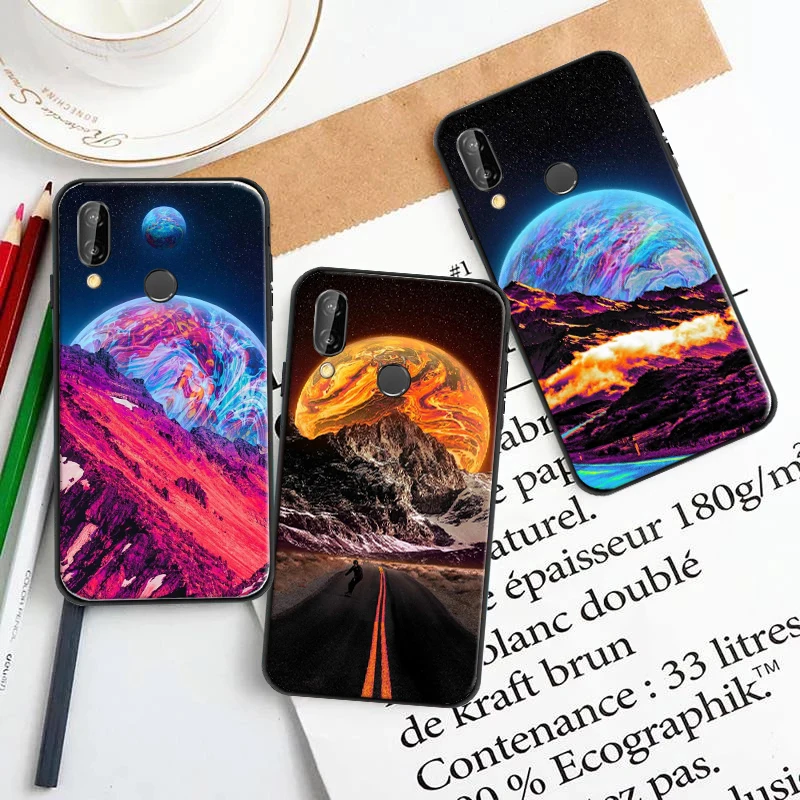 

Space Planet Stars Moon Phone Case For Huawei P Smart Z 2019 2021 P20 P20 Lite Pro P30 P40 P40 Lite Pro Back Cover Funda