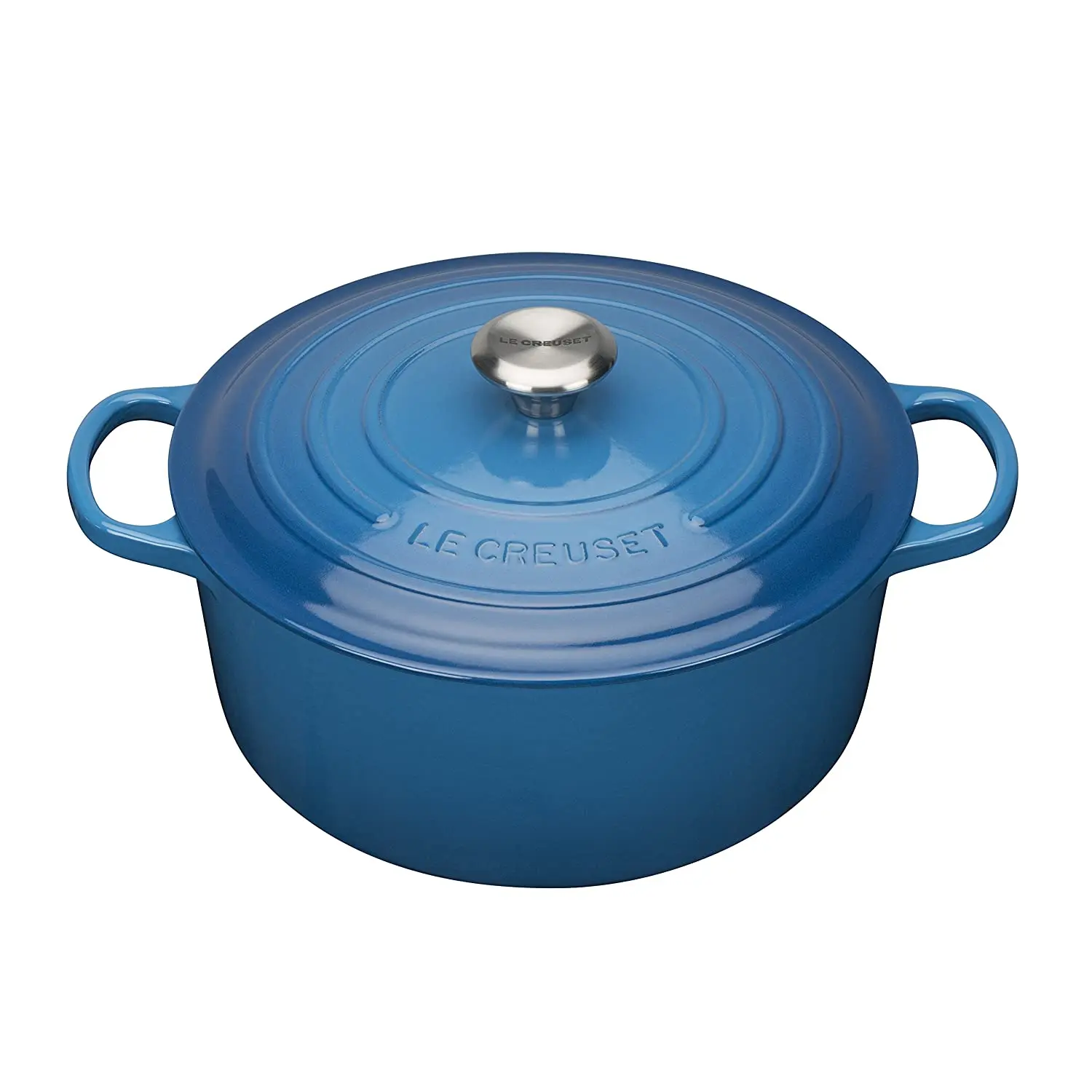 Le Creuset Evolution кастрюля круглая см 24 литая синяя Марсель | Дом и сад