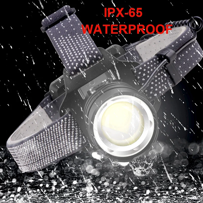 

XHP220 Surper Bright Headlamp Rechargeable Head Flashlight High Power Head Lamp 5000000Lumens Headlight 18650 Fishing Lantern