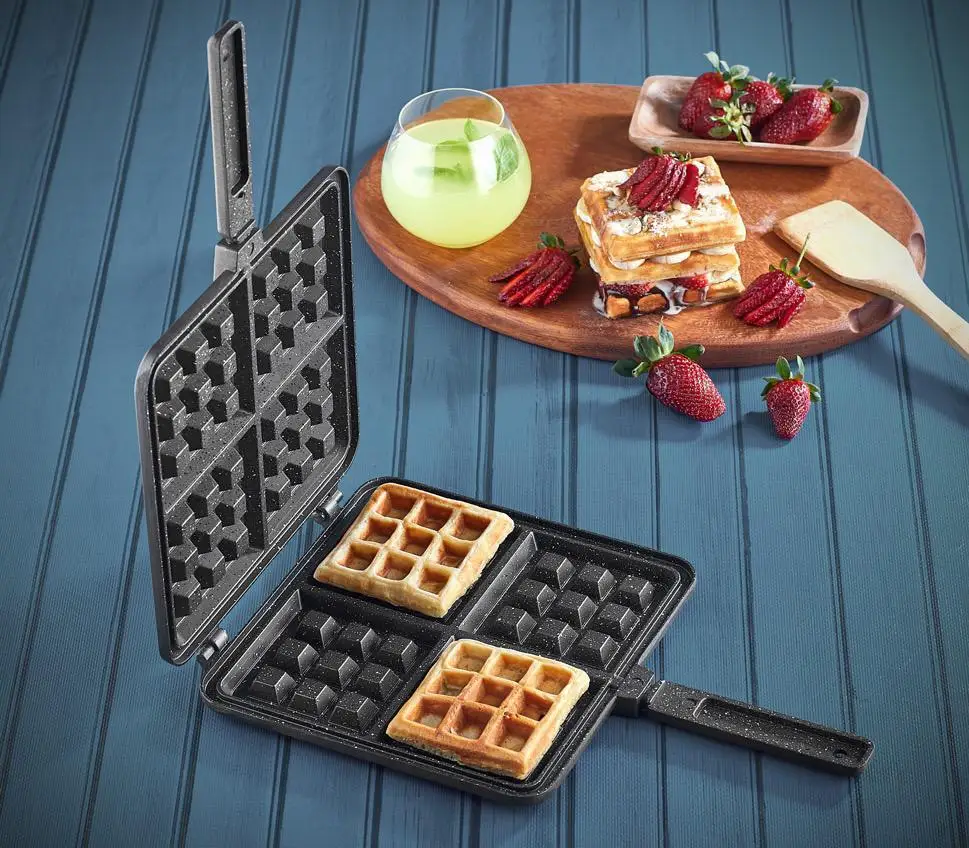 

Aluminum Die Cast Waffle Pan 22 Cm X 22 Cm Sizes Lightweight And Easy To Use Design