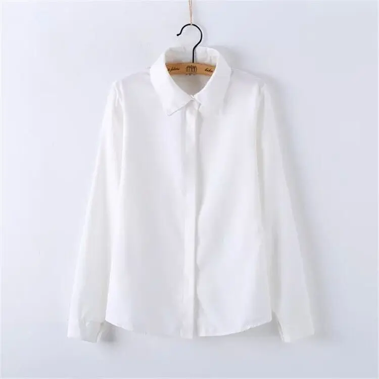 Женская рубашка с вышивкой свитер длинным рукавом в Корейском стиле для