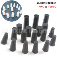 black transparent conical taper high temp silicone rubber powder coating plugs masking blanking hole plug end cap stopper seals