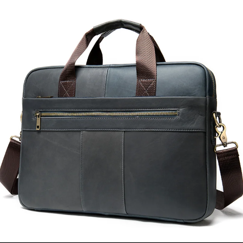 

2021 new leather business handbag briefcase one-shoulder cross-body bag