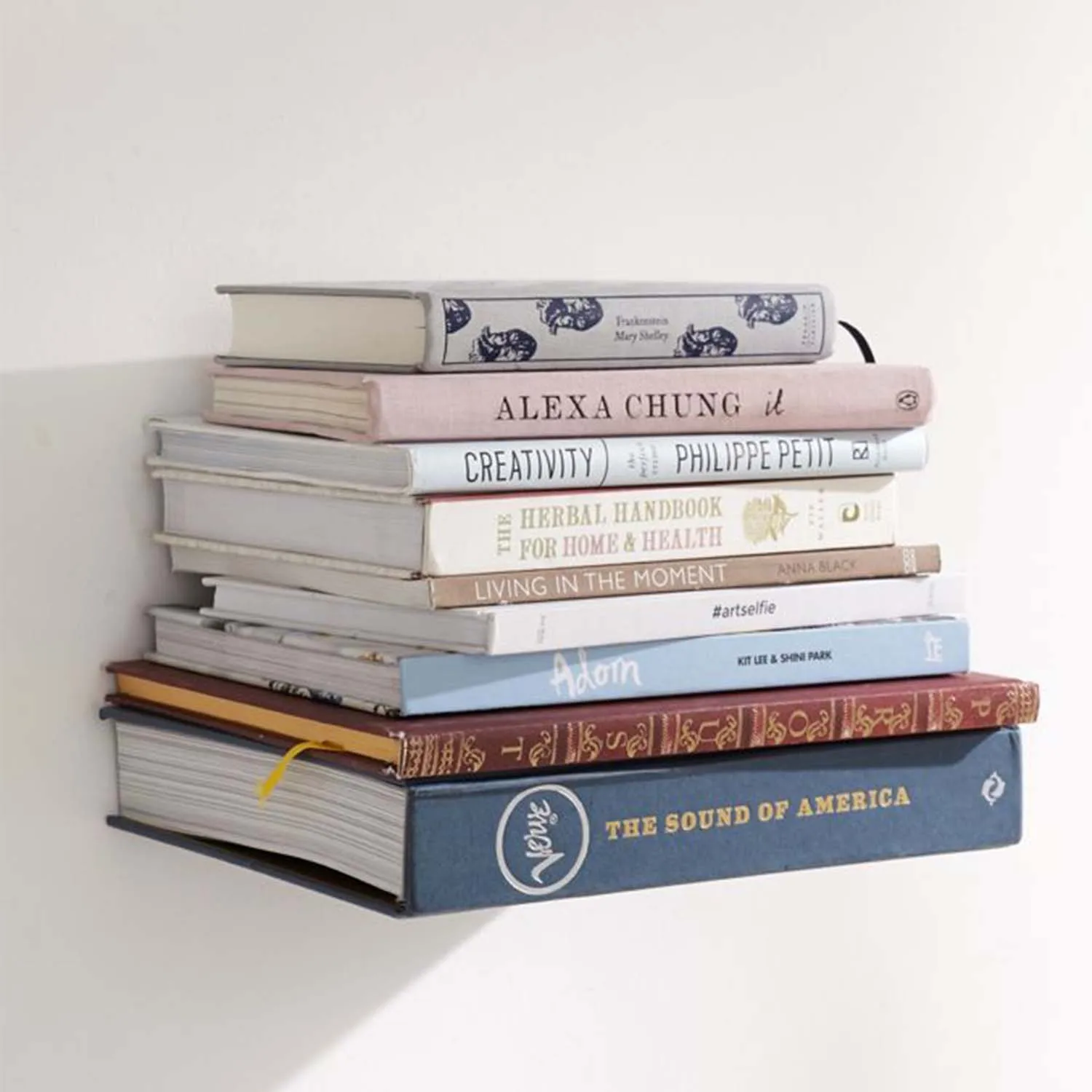 

Magic Wall Book Holder, Metal Decorative Wall Bookcase Model, Secret Book Shelf, Book Rack-Black