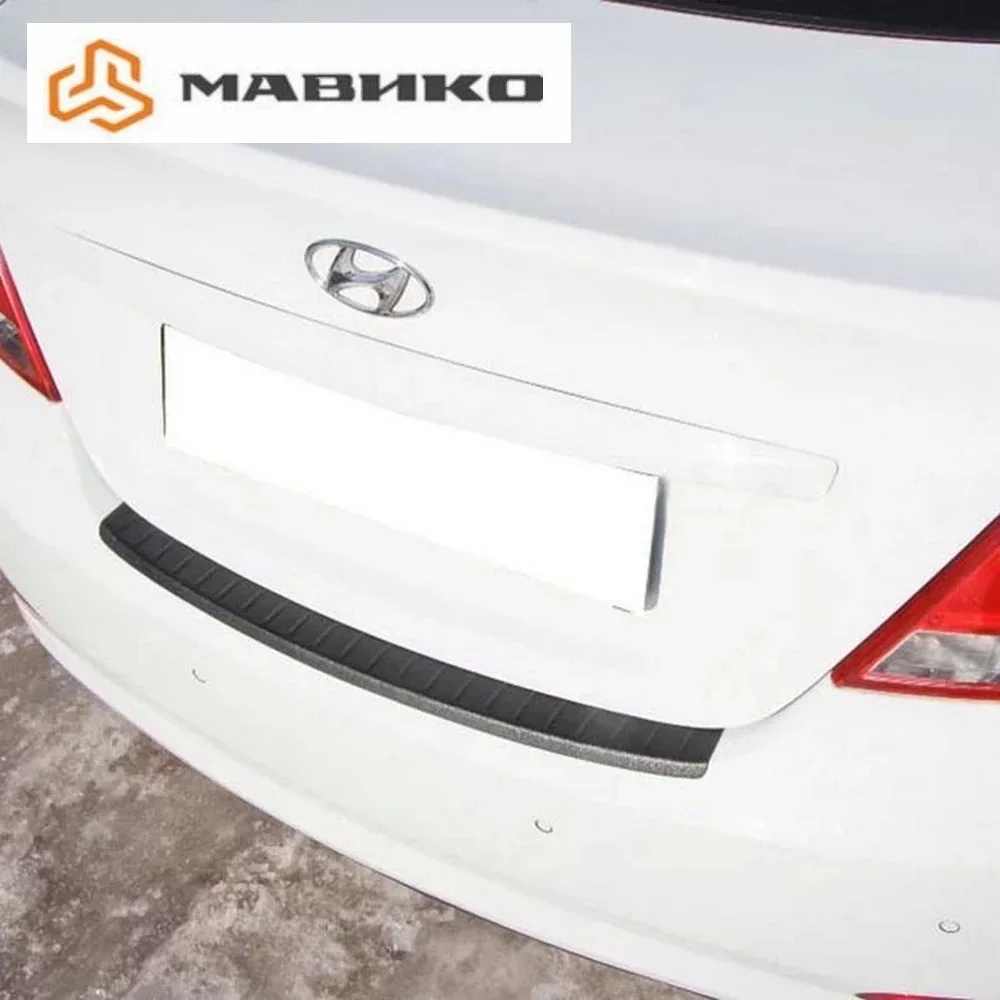 Накладка на задний бампер "Тюн авто" для Hyundai Solaris c 2014 г.в. до 2017 г.в.|Крышки и