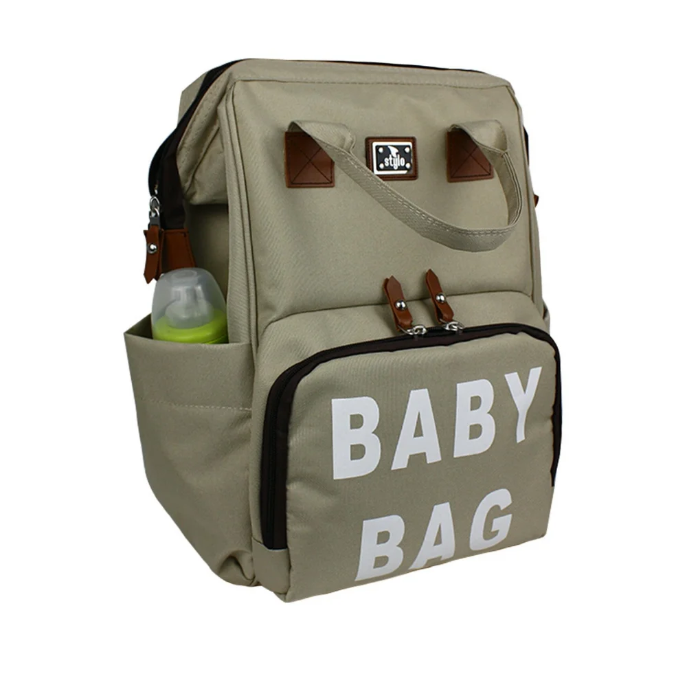 Stylo Bag Mother Handbag Insulated Pockets Waterproof Fabric Kids Baby Bag Child Backbag Tote Maternity Women's Dress Bag рюкзак enlarge