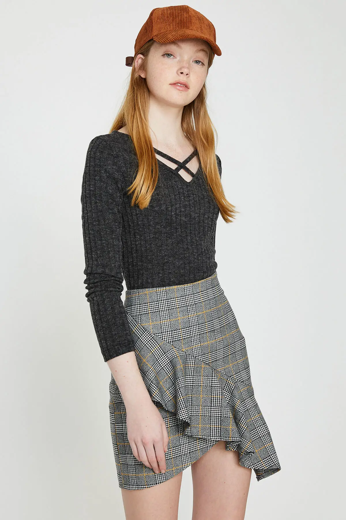 Женский свитер с фиолетовым воротником Koton 9 YAL98006IK| |