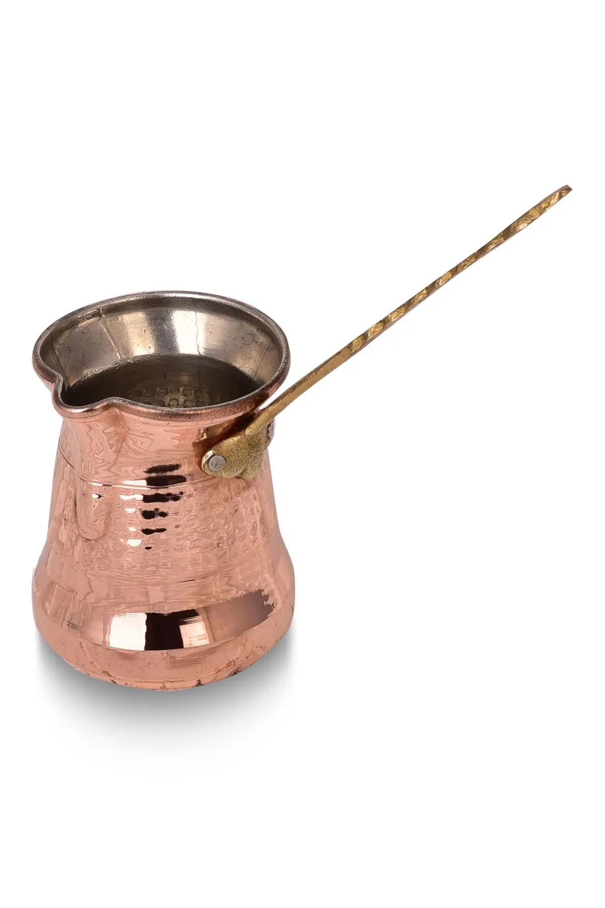 

HANDMADE COPPER SULTAN COFFEE POT THICK BRASS HANDLE FOR 6 PERSONS