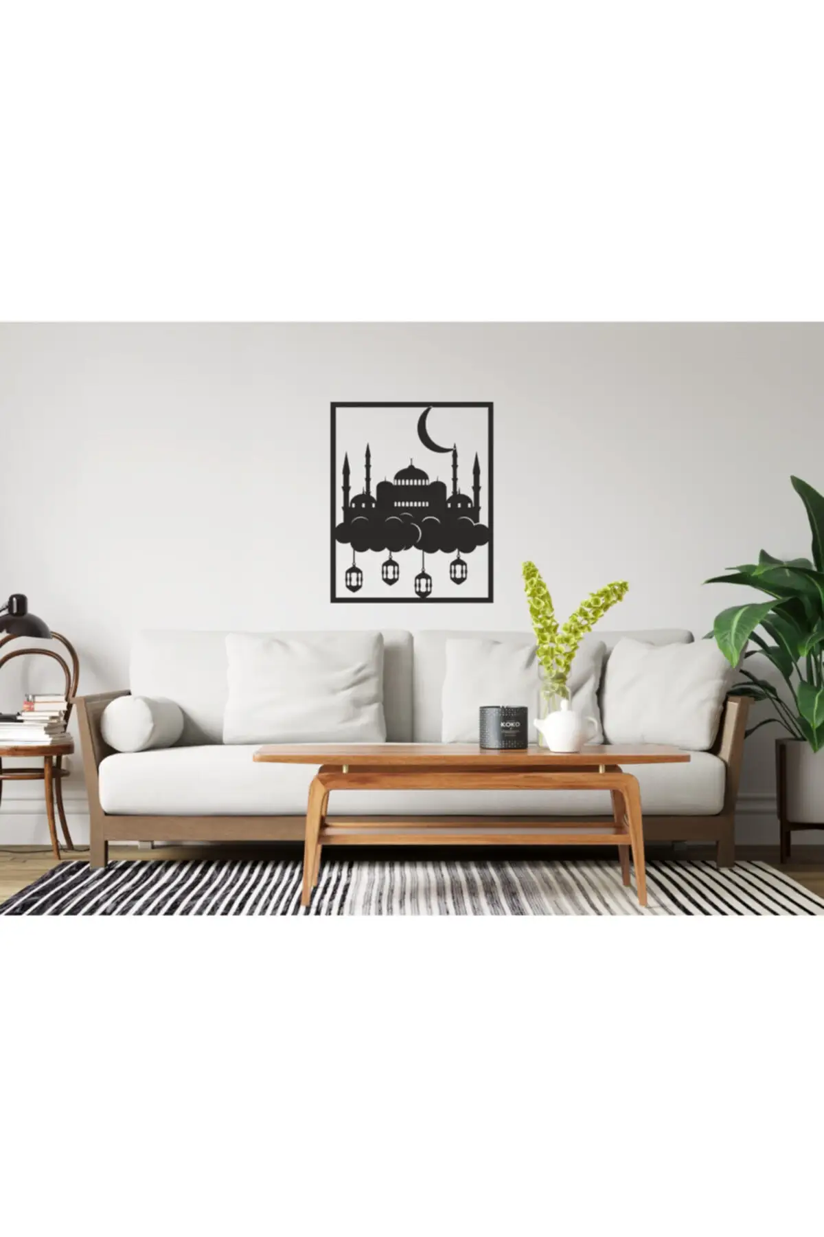 

Мусульманская Современная живопись мечеть силуэт Полумесяца настенное украшение HLO 2022