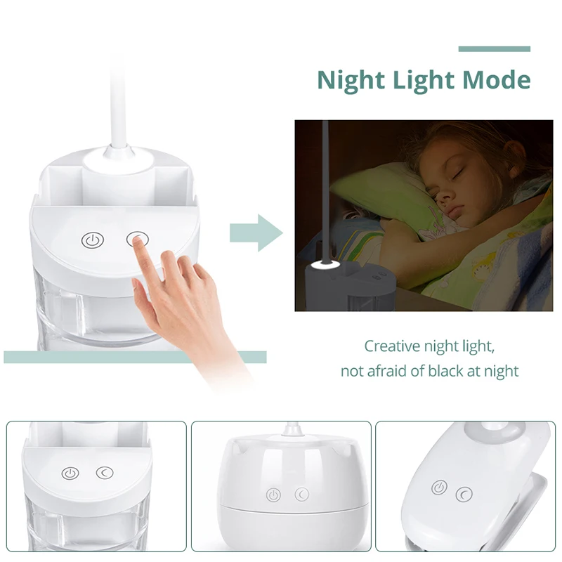 Светодиодный книжный светильник EeeToo перезаряжаемый через USB ночник с сенсорным