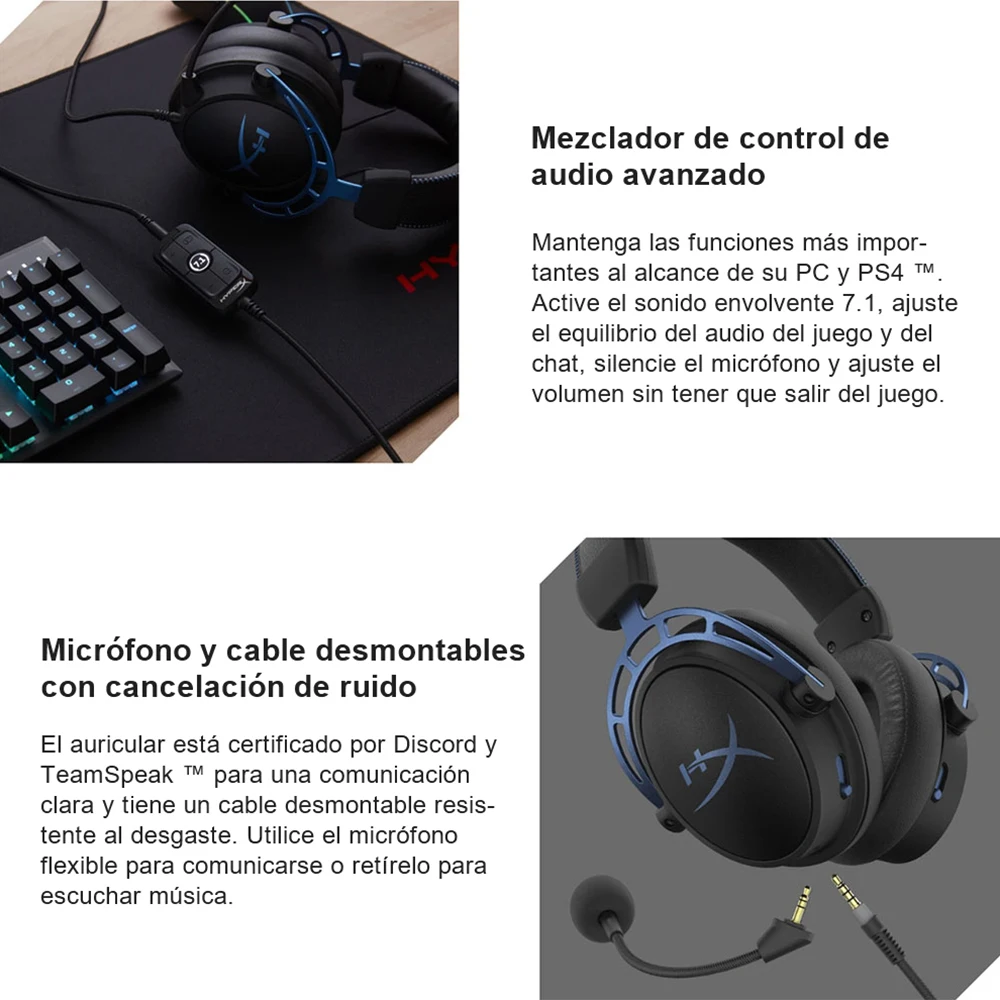 HyperX Cloud Alpha S игровая Проводная гарнитура Virtual 7 1 с объемным звуком