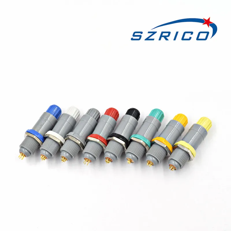 

Rico 1P Series 2 3 4 5 6 7 8 9 10 12 14 Pin Plastic Circular Medical Connector Push Pull Connector