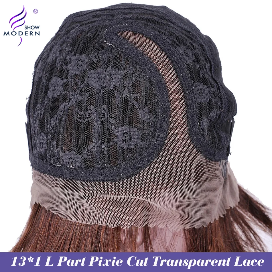 Бразильский короткий парик в стиле современного шоу Боб вырезанный 13x1 T