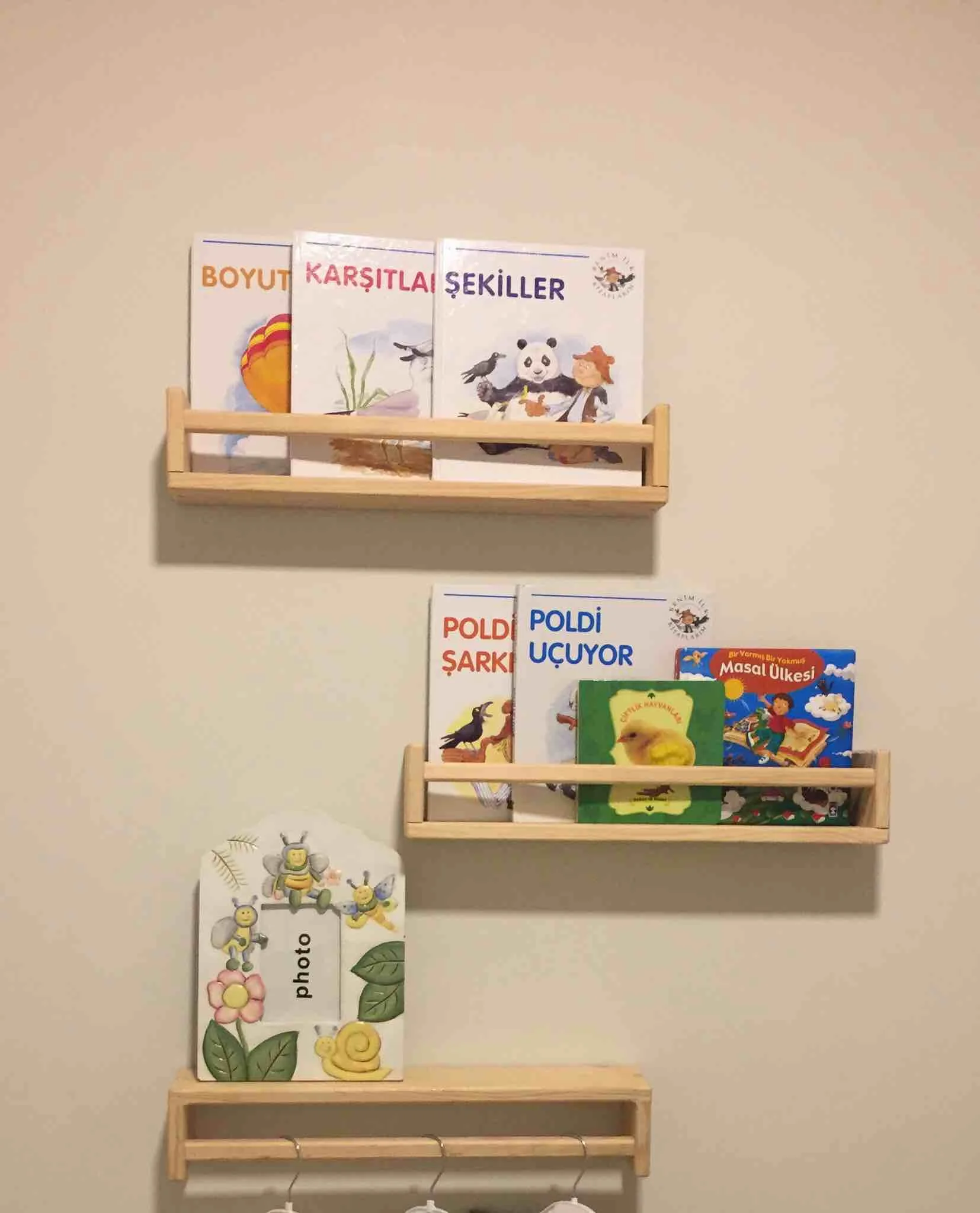 Стеллаж настенный деревянный для детской комнаты украшения дома |