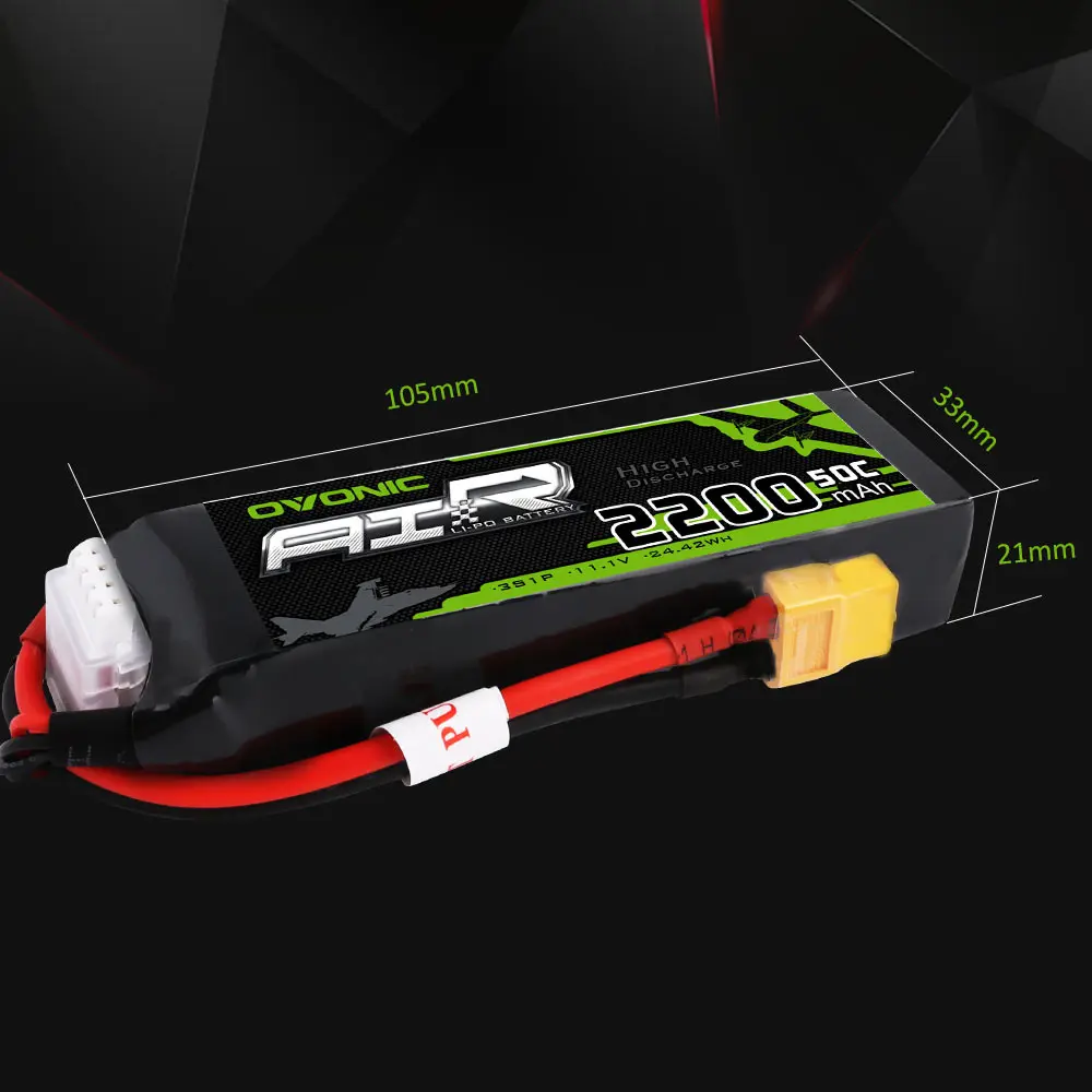 2 упаковки ovonic 3s 111 v 2200mah 50c lipo батарея с ра