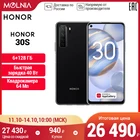 Смартфон HONOR 30S 6+128 ГБ ,Камера 64МП, 5G-процессор Kirin 820 Ростест, Доставка от 2 дней, Официальная гарантия Molnia