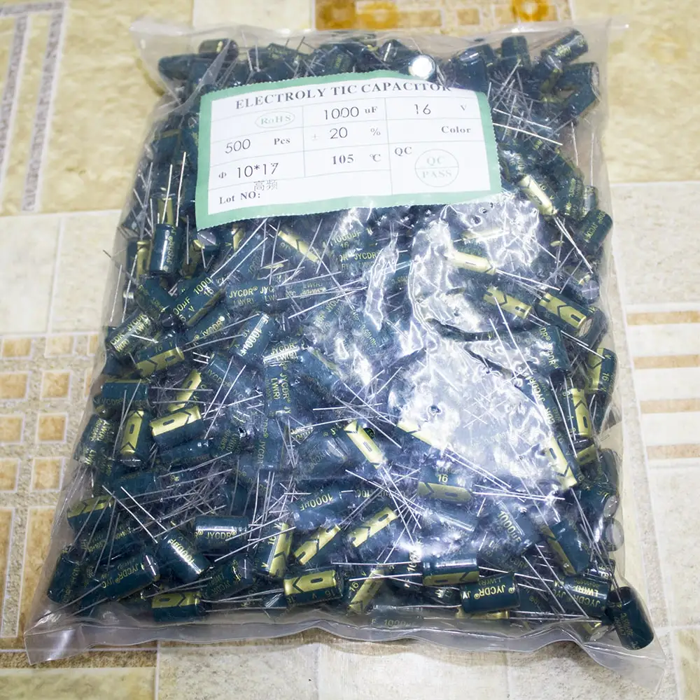 1000мкФ*16В -электролитический конденсатор (1000uF/16V ±20% LW(R) -40+105°C 10*17мм) -производство