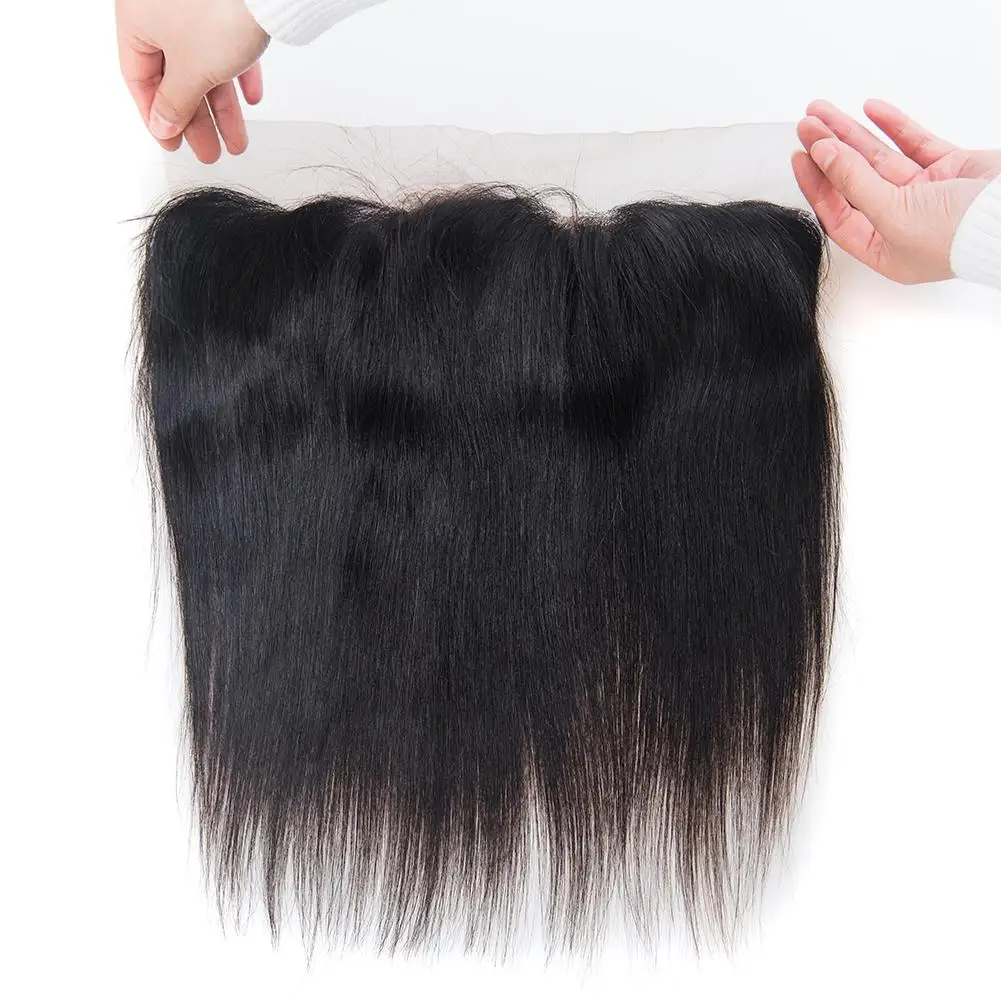 

4x4 13x4 HD Transparent Frontal Human Hair Straight 22inch Brazilian Remy 100% Human Hair Swiss Lace Pre Plucked Baby Hair