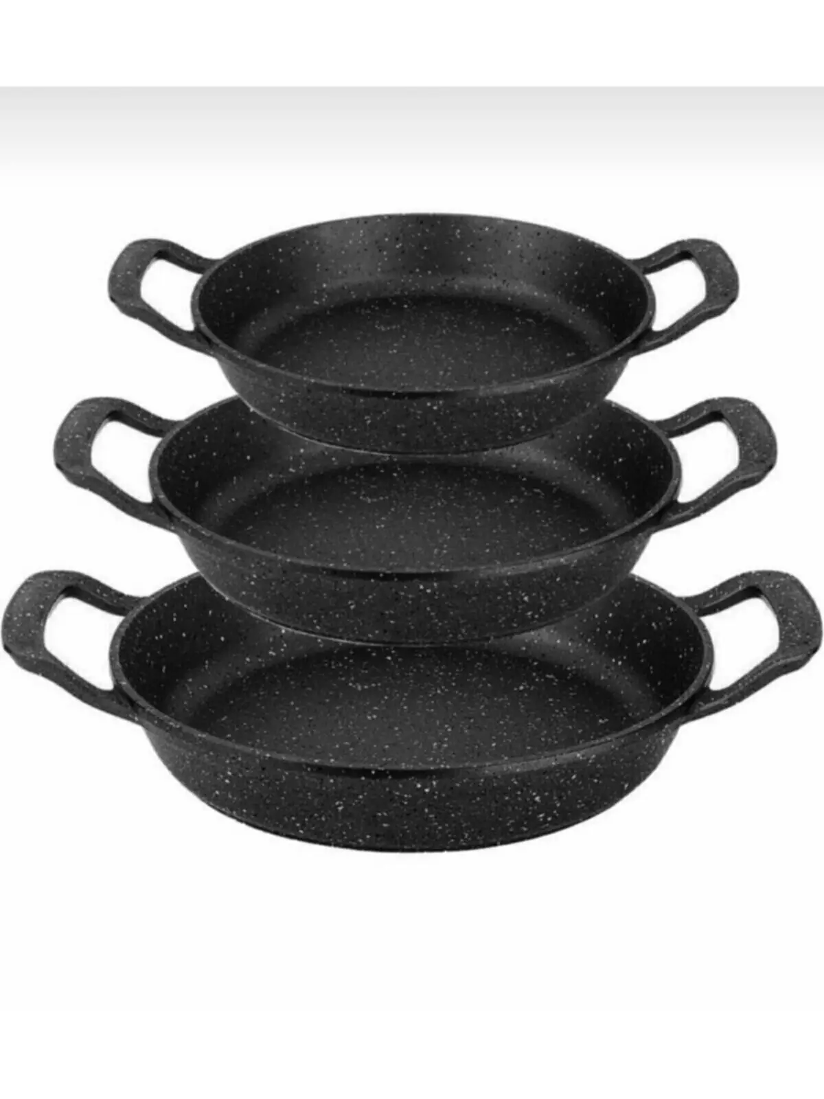 

Cast Granite Luxury Pan Set of 3 pcs Pans Black Granite Coating Frying Pans Marble Pot Induction Cooker сковорода non stick pan