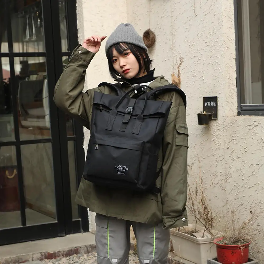 Рюкзак женский мужской Нейлоновый с верхней ручкой и USB-разъемом для зарядки |