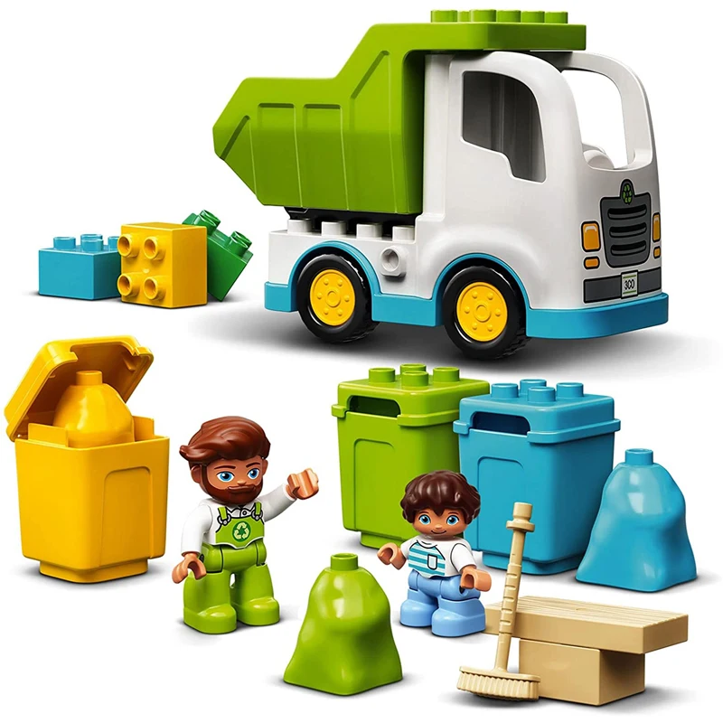 LEGO DUPLO оригинальный Новинка 10945 мусоровоз и переработка для 1 5-2 лет подарок детей