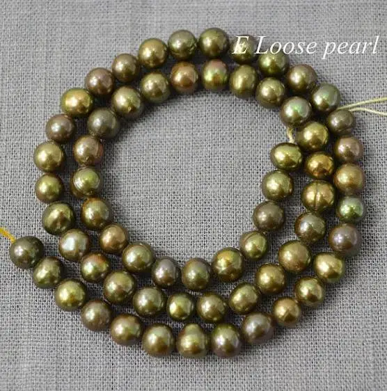 

Unique Design AA Store Round Potato Genuine Freshwater Pearls Loose Beads 6-7mm One Full Strands DIY Jewelry For Lady Gift