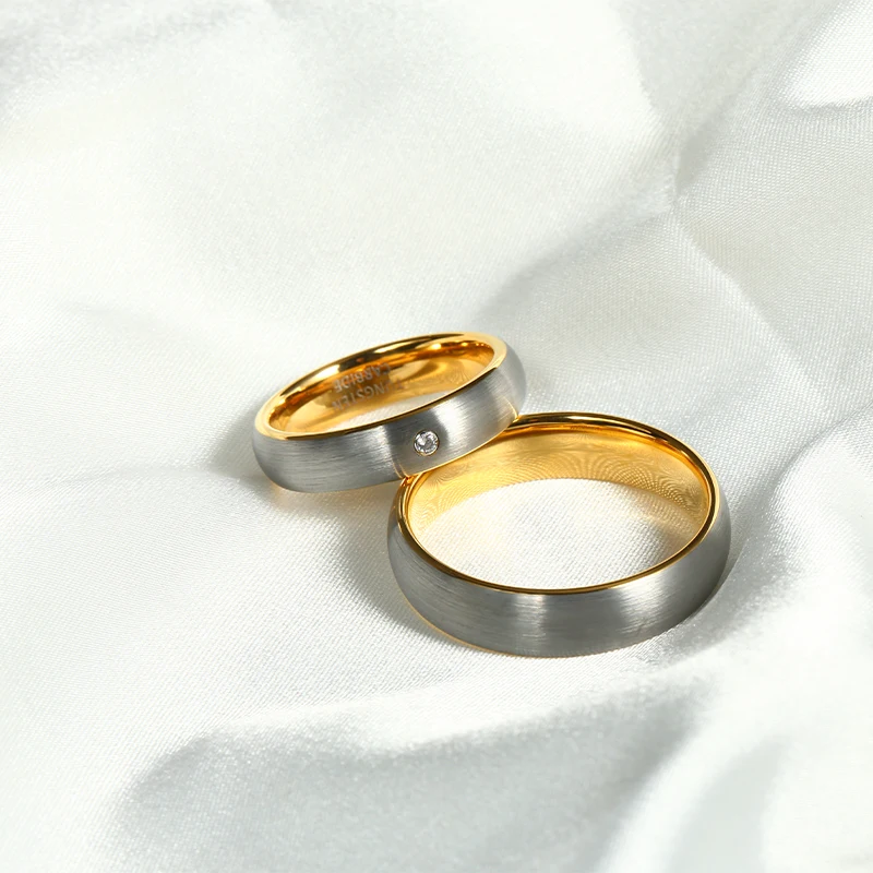 Кольца из карбида вольфрама для мужчин и женщин обручальные кольца 5 мм с