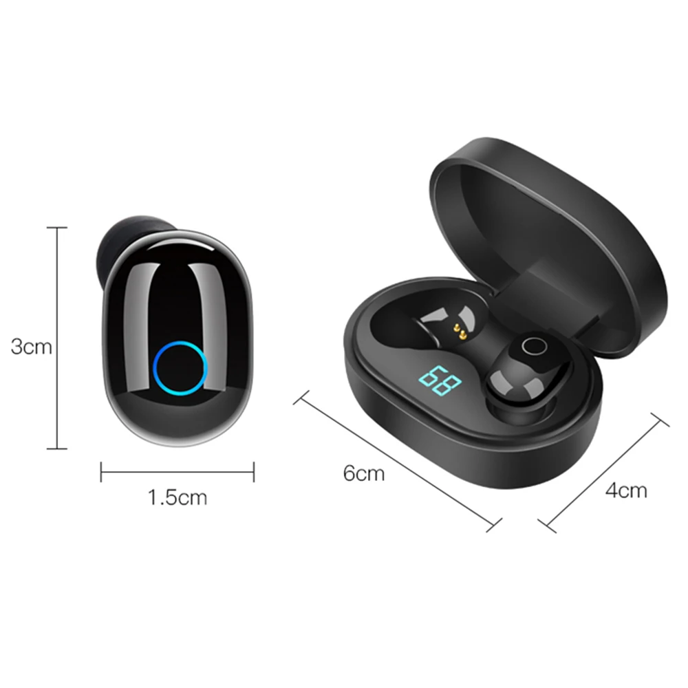Беспроводные мини наушники F2 Hi Fi TWS Bluetooth 5 0 игровая гарнитура с шумоподавлением