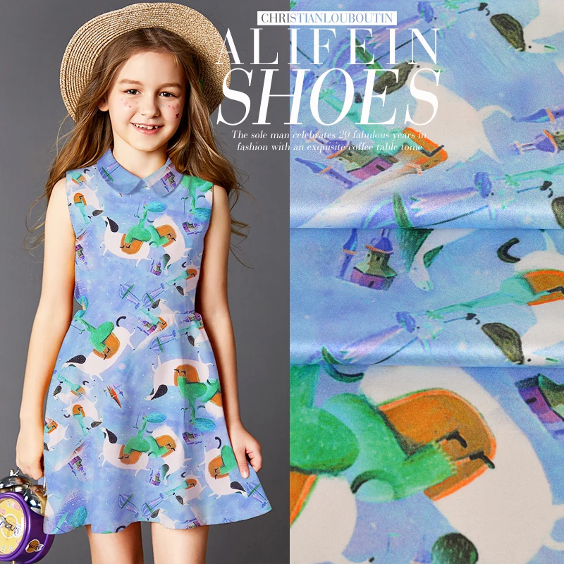 CNUM SP645 чистый шелк/белые лошади/шелковая ткань шелк 93% спандекс 7%