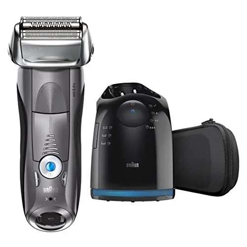 

Бритва Braun Series7 7865cc электробритва с триммером для точности, перезаряжаемая, для влажной и сухой бритья из фольги, зарядная станция и чехол дл...