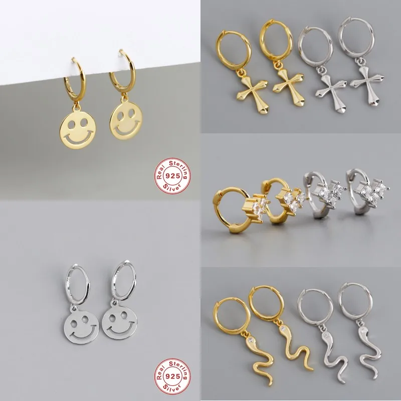 Женские серьги подвески из серебра 2020 пробы с крестом|Серьги-подвески| |