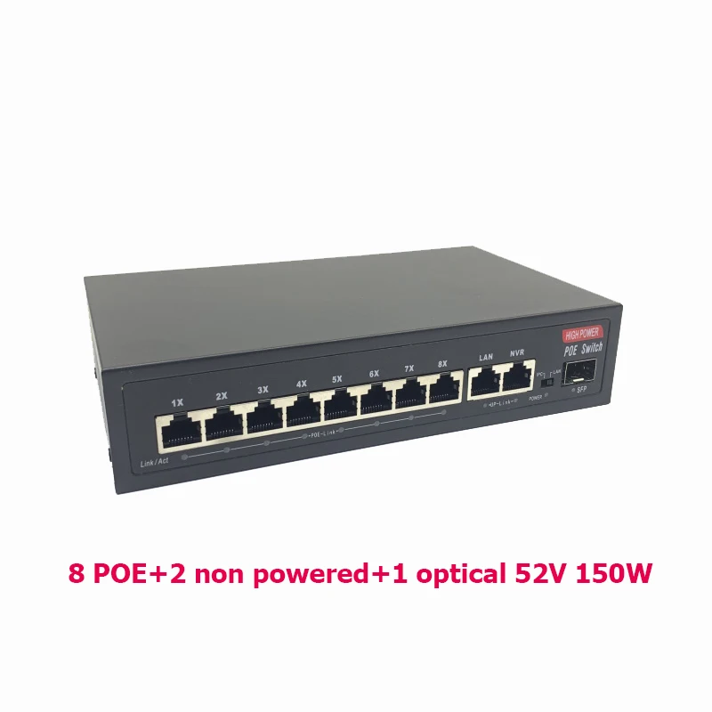 Коммутатор POE switch 52 В 80 Вт 150 300 480 свитч для IP камеры локальной сети сетевого