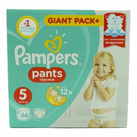 Подгузники-трусики Pampers Pants 5 (12-17 кг) 66 шт | AliExpress
