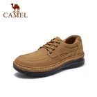 Мужские туфли CAMEL, натуральная кожа, Нескользящие, Прошитые вручную, Классическая Повседневная Уличная обувь для инструментов, весна-осень
