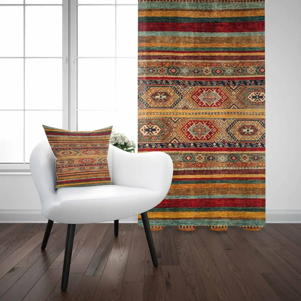 Еще оттоманскотурецкого Винтаж под старину узор в полоску 3D принт Гостиная