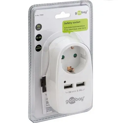 Адаптер для Европы и с 2 разъемами USB Blanco |