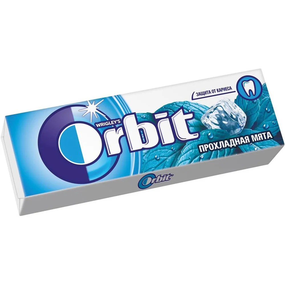Orbit Белоснежный жевательная резинка Прохладная мята 30 шт 13.6 гр|Жевательная