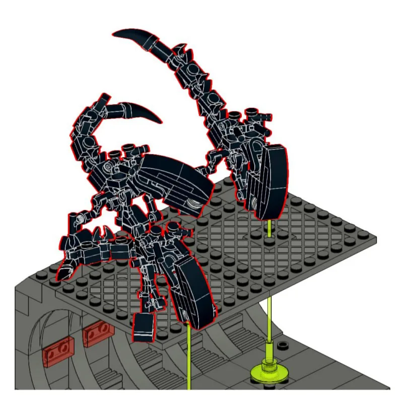 Bricklink пространство брикет пришельцев полка Диона Мика сцены экшн-фигурки