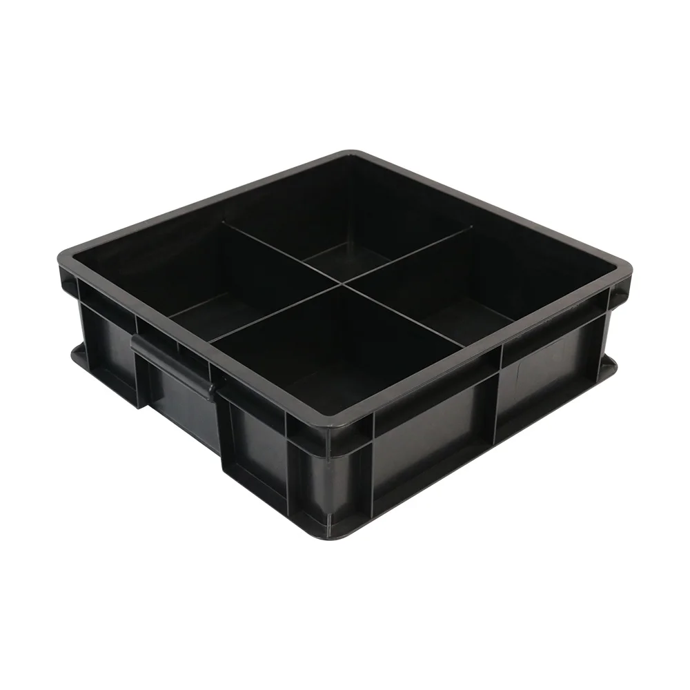 

Q-GB4S 355X355X106mm 4-Grid Square Black Antistatic ESD Storage Box