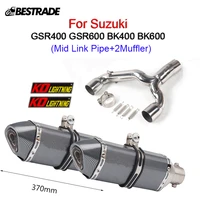 exhaust system for suzuki gsr400 gsr600 bk400 600 all year motorcycle mid connect pipe slip on 51mm muffler leftright side