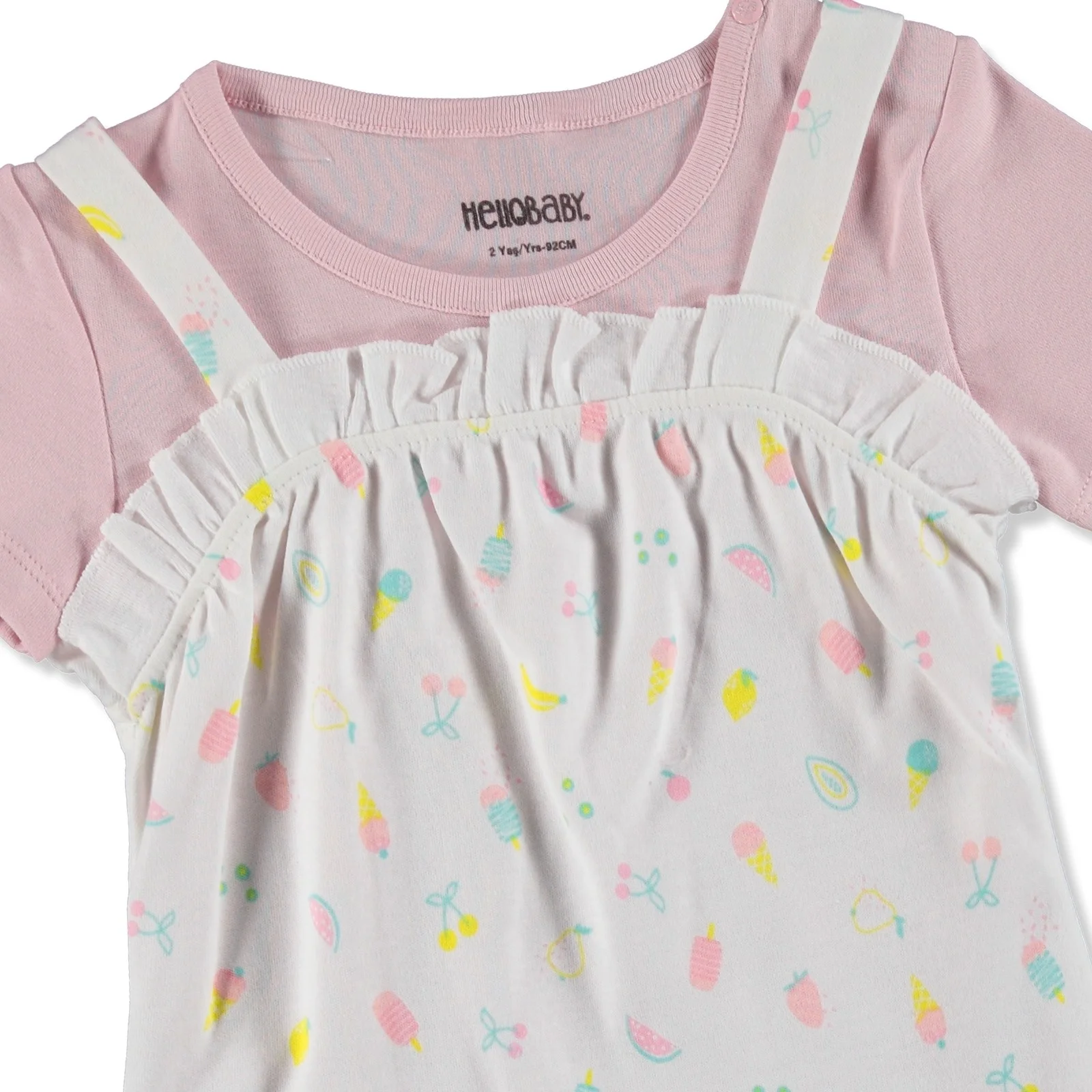 Ebebek HelloBaby/Летняя Детская толстовка с милыми фруктами Комплект комбинезонов| |