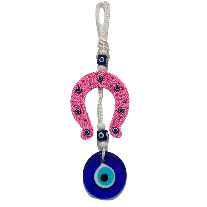 

Handcrafted Colorful Horseshoes Macrame Pendant Ornament Wall Hanging Decoration Baby Door Living Room Garden Balcony Decor