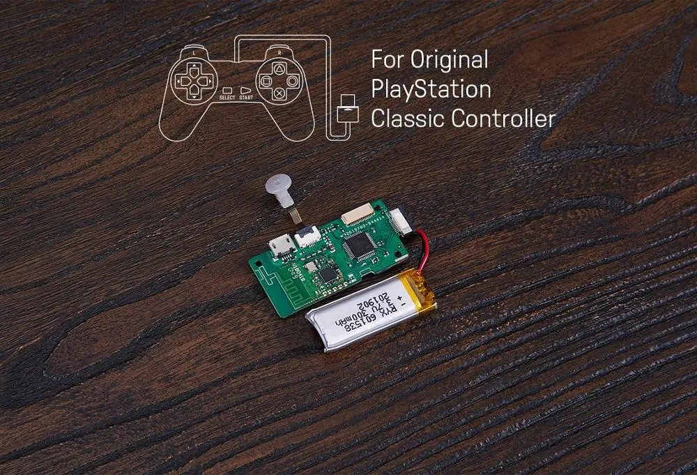 Белый 8bitdo Mod Kit для Игровые приставки классический мини Классический игровой хост оригинальная ручка DIY Беспроводной Bluetooth для sony ps1 Mini - Цвет: Белый